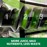 Omega Cold Press Juicer Machine, Vegetable and Fruit Juice Extractor and Nutrition System Makes Nut Milks Baby Food and Sorbets, Triple-Stage 80-RPM Slow Masticating Juicer, 200-Watts, Silver