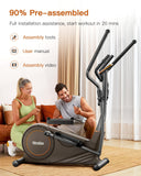 Niceday Elliptical Machine, Elliptical Trainer for Home with Hyper-Quiet Magnetic Driving System, 16 Resistance Levels, 15.5IN Stride, 400LBS Weight Capacity Niceday