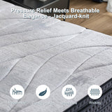 SURLUNKEYS King Mattress Medium Plush - 14 Inch Memory Foam Hybrid Mattress Strong Edge Support Without Motion Transfer for Deep Sleep, Grey