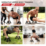 Push Up Bar - Heavy-Duty Stainless Steel Pushup Stands with Non-Slip Base, 500LB Capacity, Portable Home Gym Equipment, White