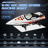Levhorzn 34+MPH Brushless RC Boat for Adults & Kids with 2 Rechargable Batteries- Large 19” Remote Control Boat Toy, HJ816 Rc Speed Boats for Lakes & Rivers (Grey)