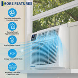Garvee 23200 BTU Window Air Conditioner with Heat, Window Mounted AC Unit and Heater Combo with Dehumidifier & Fan for Apartment, Living Room, Bedroom, Rooms up to 1500 Sq. Ft, APP & Remote Control