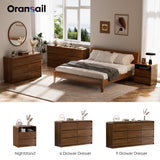 Oransail 9 Drawer Dresser, 63" Wide Walnut Dresser with Soft-Close Drawers