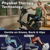 Teeter FreeStep Recumbent Cross Trainer Stepper, Zero-Impact Exercise Bike Alternative w/Patented Physical Therapy Stride, Up to 350lb, Free App w/Trainer Workouts Teeter