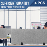 4 Pack Acoustic Desk Divider Soundproof Desk Privacy Panel Freestanding Desk Partitions 47.3" x 16" (Light Gray) Yaomiao