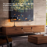 NessCarsti 94.48 Inch Mid Century Modern TV Stand for Living Room, Walnut