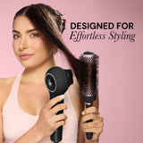L’Ange Hair Axia HaloRing Ionic Hair Dryer | High Speed Professional Blow Dryer for Smooth, Frizz-Free Styles | Lightweight Brushless Motor with Concentrator & Wall Mount | 4 Heat Settings | Black