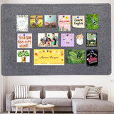 Extra Large Bulletin Board 96" x 48", Felt Pin Board, Dark Gray