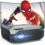 Projector, 18000L Projector with 5G WiFi and Bluetooth Native 1080P 4K Support, Outdoor Movie Projector FUDONI