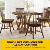 downluxe Indoor Chair Cushions for Dining Chairs, Soft and Comfortable Textured Foam Kitchen Chair Pads