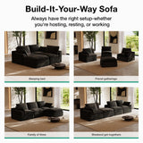 Novilla 104.3" Modular Cloud Couch, Modern Sectional Sofa with Smarts Coil® Support