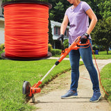 095 Trimmer Line, 095 Weed Eater String, 0.095" Weed Wacker String, Commercial Grade Round Nylon String Trimmer Line .095 Replacement For String Trimmer Weed Trimmers .095"-1280ft-5lb-Spool(Orange）