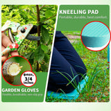 Garden Tools Set, JUMPHIGH 10 PCS Heavy Duty Gardening Tools Includes Hand Trowel Rake Weeder Pruner, Gardening Gifts for Women