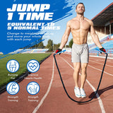 Jump Rope, Weighted Jump Rope for Fitness, 1 lb Heavy Jump Ropes for Men Women Kids, Battle Skipping Ropes for Exercise, Training Muscle Strength Speed Home Gym Workout Equipment Ayombo