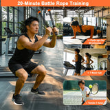 Ropeless Battle Ropes - Load-Adjustable, Slip-Resistant Design, Portable & Easy to Store | Battle Ropes for Home Gym,| Ideal for Fitness Enthusiasts, Beginners & Busy Professionals (Black)