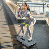 Furrnook Smart Auto Vibration Plate – 10-Level Silent Shaker Machine for Weight Loss, Toning & Massage | No-Remote Patented Start-Stop (Grey)