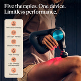 Therabody Theragun PRO Plus - 6-in-1 Deep Tissue Percussion Massage Gun,Handheld Massager for Full Body Pain Relief & Muscle Tension with Biometric Breathwork, Vibration & Heated Attachments (Renewed)