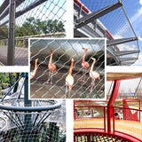 SHINGJING Flexible Rope Net,Rope net Made of 304 Stainless Steel,Pet Fence for Balcony, Safety Protection Net Tools, Outdoor Construction Fence,for Animal Barrier (Size : H3xL16m/H9.84xL52.49ft)