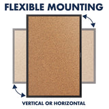 Quartet Cork Bulletin Board 36"W x 24"H Pin Board, Black Aluminum Frame (2303)