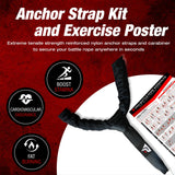 Pro Battle Ropes with Anchor Strap Kit and Exercise Poster – Upgraded Durable Protective Sleeve – 100% Poly Dacron Heavy Battle Rope for Strength Training, Cardio Fitness, CrossFit Rope (1.5” x 30 ft) Profect Sports