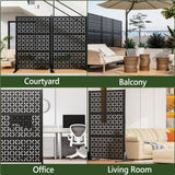 72 Inch Metal Outdoor Privacy Screen Panel, Decorative Privacy Fence for Patio, Garden & Yard, Trash Can Fence Screen,