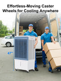 Uthfy 6000 CFM Swamp Cooler Air Conditioner, Outdoor Evaporative Air Cooler with 13.5 Gal Water Tank, Remote, 4 Ice Packs, 120° Oscillation, 12H Timer, 47" Evaporative Cooler for Patio, Garage