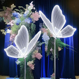 FLYINSKY Wedding Butterfly LED Floor Lamp - Creative Ceiling Decoration Props for Wedding, White, 60cm/23.6in Floor Lamp 1pcs