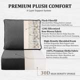 LOOFRA 6" Thick Outdoor Chair Cushions, 24 x24 Inch Patio Furniture Cushions Set of 6 with Water Resistant & Removable Cover, UV Resistant, 30D High Density Sponge Patio Cushion, Grey