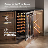 Ca'Lefort 24 Inch Wine Fridge, 61 Bottles Wine Cooler Refrigerator