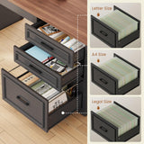 L Shaped Electric Standing Desk, 63" x 67" Height Adjustable Home Office Executive Desk with Drawers and Shelves