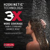 Delta Faucet 5-Spray In2ition Dual Shower Head with HandHeld Spray, H2Okinetic Chrome Shower Head with Hose, Showerheads, Magnetic Docking, Lumicoat Chrome 58474-PR25