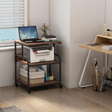 Fannova Large Printer Stand Table with Height Adjustable Storage Shelf