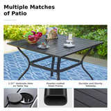 MFSTUDIO 5 Pieces Outdoor Dining Set w/Umbrella for 4