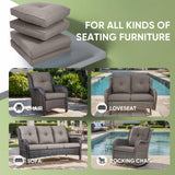 moosprr Outdoor Cushion Set of 4, Waterproof Outdoor Seat Cushions 25x22, Patio Chair Cushions for Outdoor Furniture, Couch Cushion Replacement, Include 4 Back & 4 Seat Cushions, Warm Grey