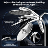 Shower Head with filtered Handheld High Pressure daul Shower Heads with Handheld Spray Combo and 10 Sprays Handheld Shower Head Detachable Shower head Built-in Magnetic Docking and Power Jets Chrome