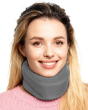 Heated Neck Brace Cervical Collar - Neck Support Brace with Heating Pad, Soft Foam Wraps Keep Vertebrae Stable and Aligned for Relief of Cervical Spine Pressure for Women & Men (Small Size) Grey