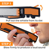 Orange Ninja Pocket Knife Sharpener with Guided Diamond Whetstones – 8-in-1 Tool Sharpener for EDC, Outdoor, Hunting & Camping Knives - Includes Diamond Rod, Leather Strop & Fire Starter