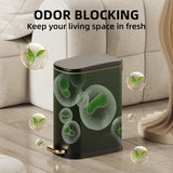 2.6 Gal Bathroom Trash Can with Soft Close Stay Open Lid