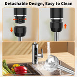 Cordless Immersion Blender Handheld, 4-in-1 Cordless Hand Blender with 500ml Chopper, 600ml Beaker & Egg Whisk, 8 Speeds, USB Rechargeable Handheld Blender Cordless – Smoothies, Baby Food (Black)