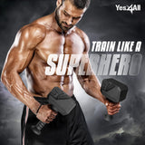 Yes4All 25lbs Hammer Kettlebell Anti Slip Handle Workout for Macebell Weights Exercises, Special Shape Kettlebell Push up, Handle Grip Strength Training Equipment Yes4All