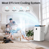14000 BTU Portable Air Conditioners Cools Up to 700 Sq.Ft, 3-in-1 Energy Efficient Portable AC Unit with Remote Control,Dehumidifier Fan,Smart Quiet Sleep Mode,Timer,Auto Swing,for Room Bedrooms