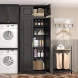 Steeloong 86"Metal Pantry Storage Cabinet with Doors & 4 Adjustable Shelves
