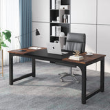 Tribesigns 70.8”Executive Desk, Large Office Computer Desk with Thicken Frame