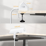 VILONG Desk Clamp Power Strip USB C 65W,Edge Mount Outlet,6FT,White