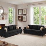 Apicizon 89" Modern Sofa Couch Set, Corduroy Couch 2 Piece Sofa Set for Living Room