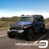 OEDRO Fender Flares w/Signal Lights Compatible with 2018-2026 Jeep Wrangler JL & JLU Unlimited (2-Door & 4-Door), Off-Road Widened Steel Front & Rear 4 PCS Set