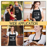 Sliner 12 Pcs Funny Cooking Aprons for Women with Pockets Bulk Birthday Gifts Kitchen Baking Cooking Cute Aprons Women Men Novelty Funny Quotes Adjustable Black Pocket