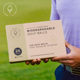 Biodegradable Golf Balls | Water Dissolvable | Eco Friendly | Dissolves in 2-4 Weeks (24) Biodegradable Golf Balls