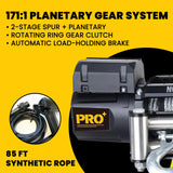 Novawinch Pro Plus 12,500 lb Electric Winch - IP68 Waterproof Sealed Series Wound Motor, 85 ft 3/8 in Wire Cable, 171:1 Gear Ratio - 12 Volt Truck, Trailer, Off-Road Recovery Applications