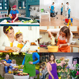 Hi loyaya 11 Pack Plain Color Bib Bulk Aprons for Women Men Chef, Waterproof Baking Painting Artist Cooking Kitchen Aprons with 2 Pockets (11, Multicolor)